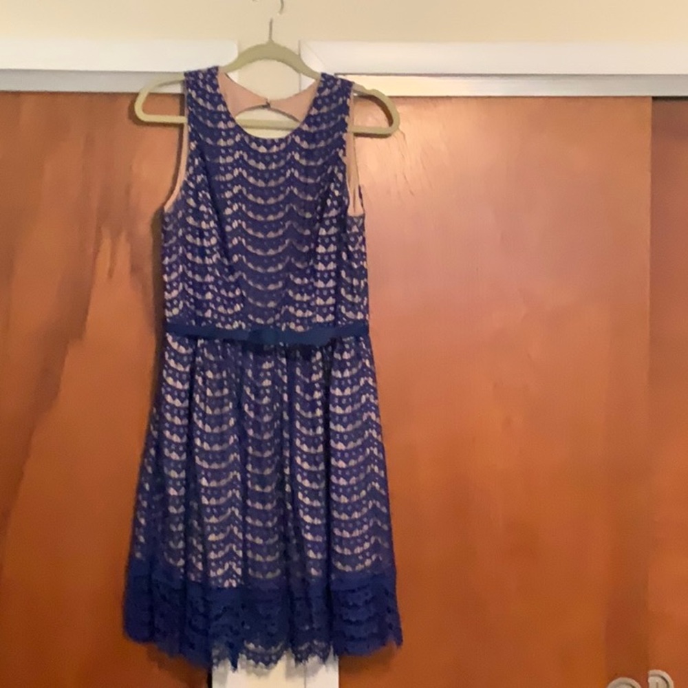 Eliza J Royal Blue Lace Dress (has pockets)